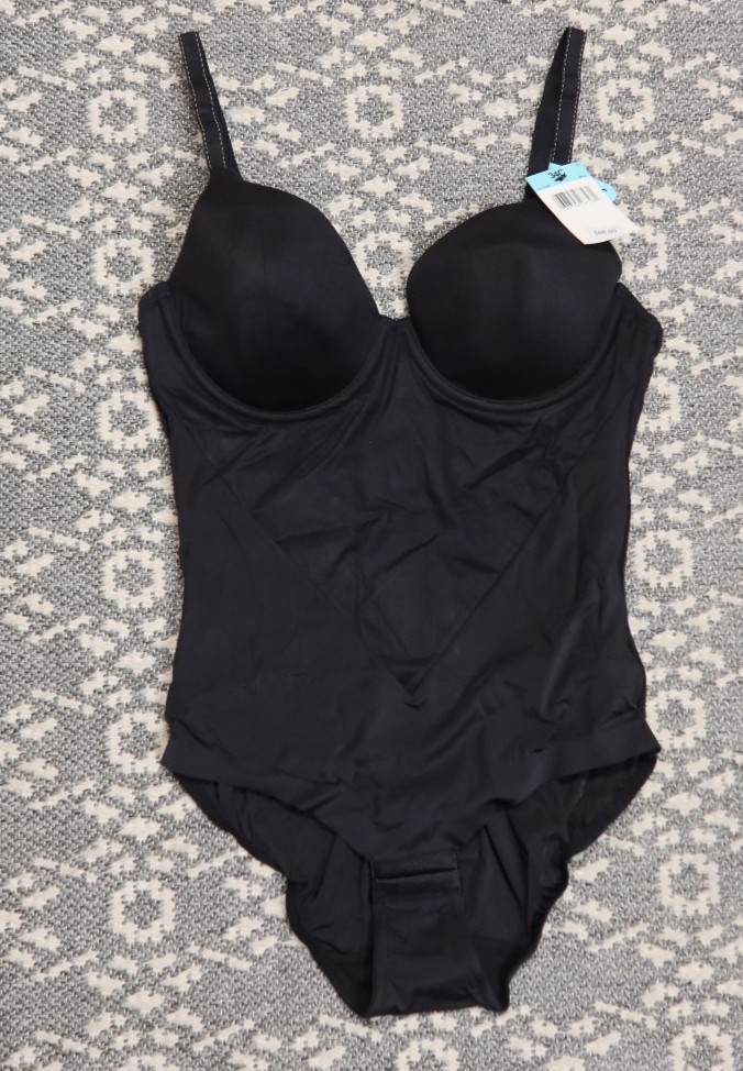 New Maidenform Women’s Body Shaper With Built-In Bra Shapewear – 34C – Black