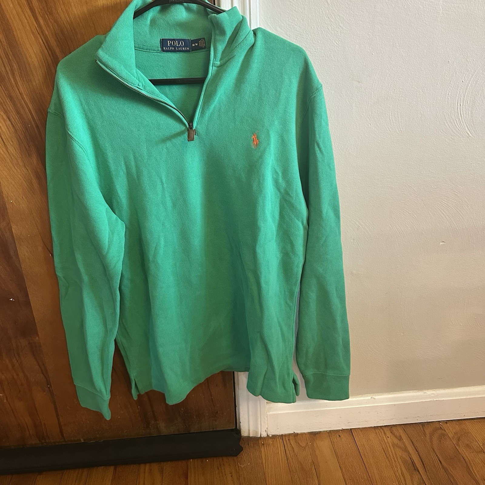 Polo Ralph Lauren Men’s 1/4 Zip Pullover Sweater (green) Medium