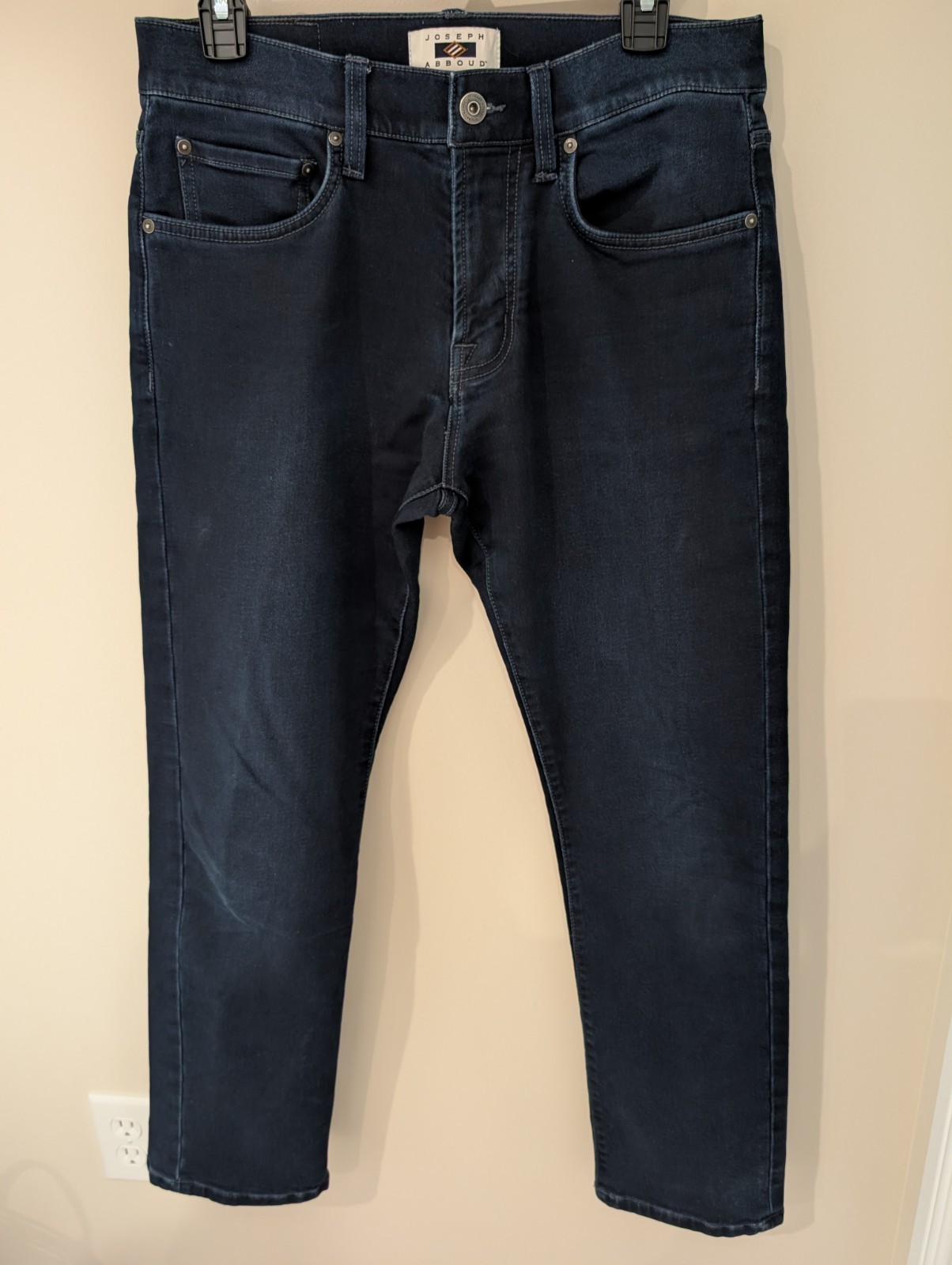 Joseph Abboud Mens Classic Fit Jeans 30×30 Indigo Blue Stretch Denim RN 77219