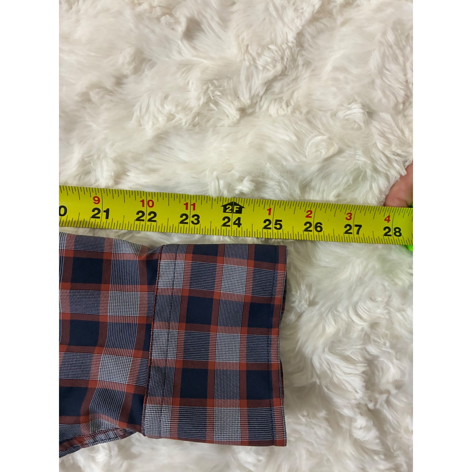 UNTUCKit Watkins-Perf Navy Plaid Slim Fit Button Down Shirt Mens Medium 41950