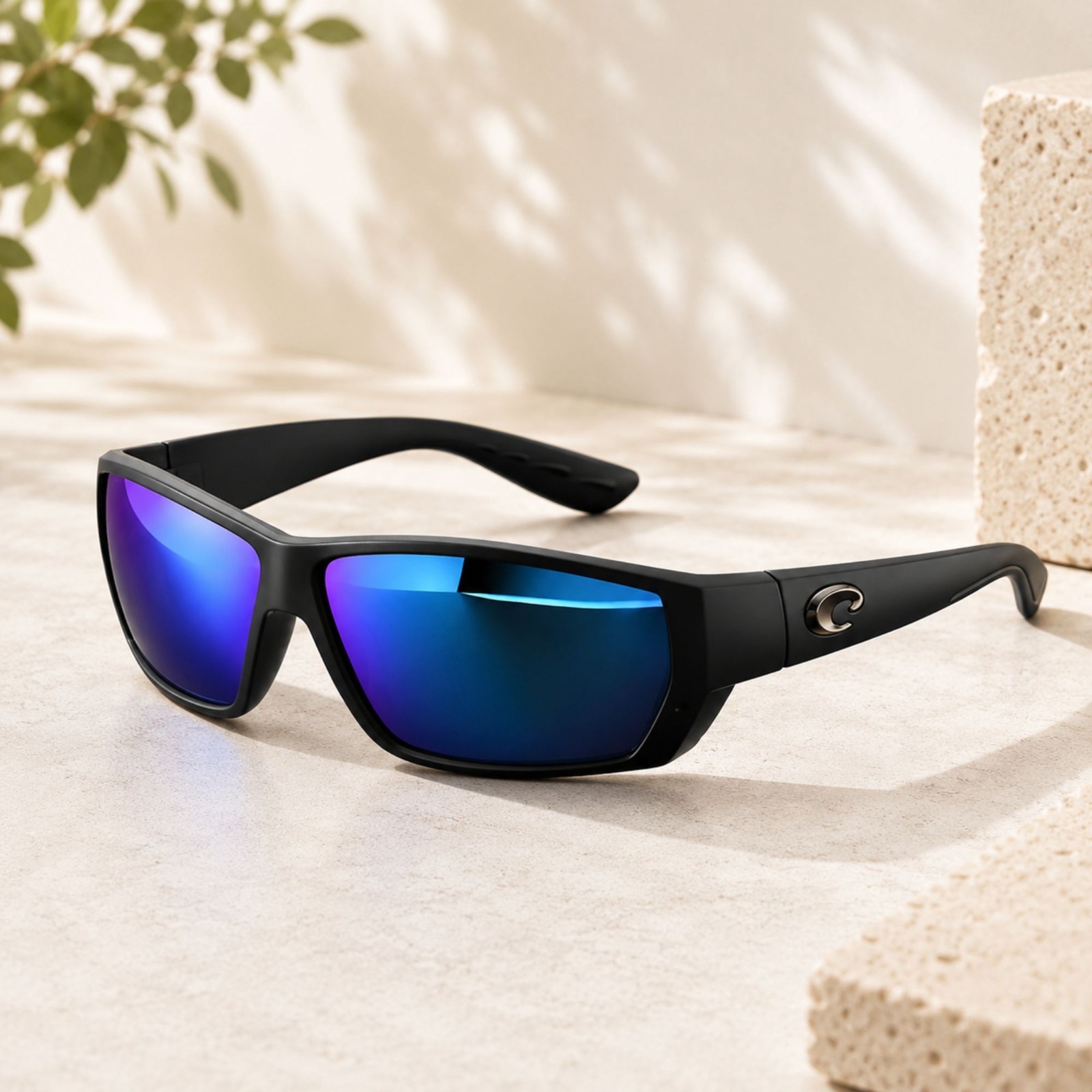 Costa Del Mar Polarized Sunglasses , Tortoise Red Brown Frame Blue Mirror Lens