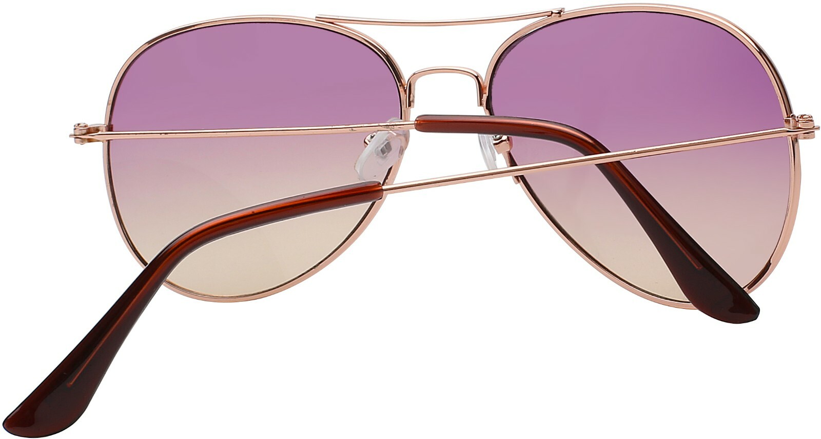 AVIATOR SUNGLASSES COLORED PURPLE-YELLOW LENS METAL GOLD FRAME SHADES 99% UVB