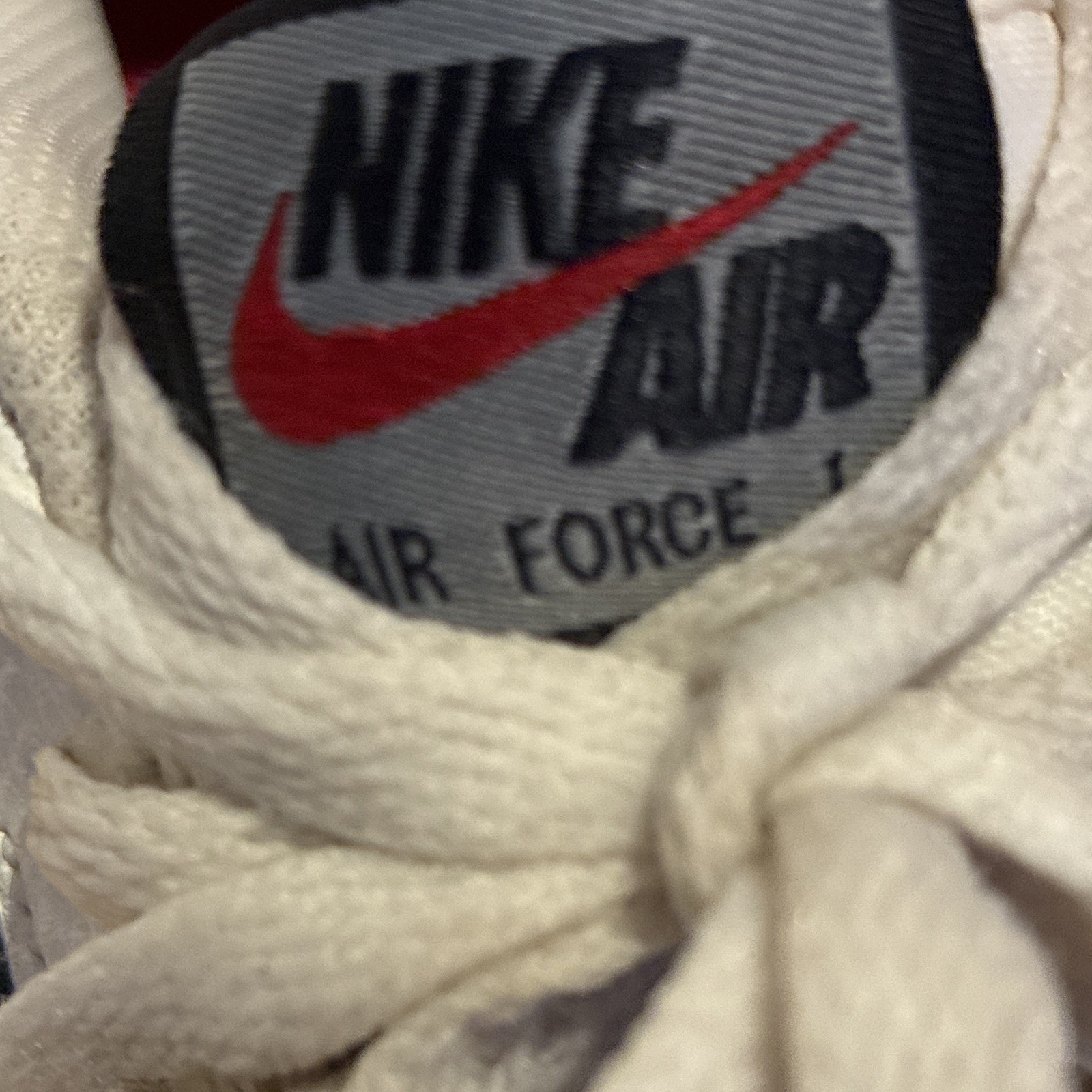 Nike Air Force 1 Low White Black Gum Leather LaceUp Rubber Sole Sneaker (No Box)