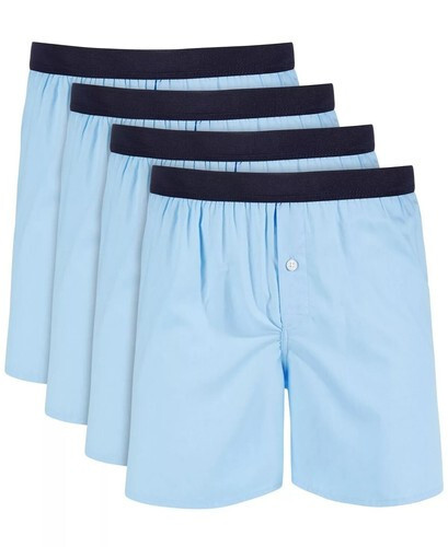 CLUB ROOM Men’s Shades of Blue 4 Pack Pair Woven Boxer Underwear NEW 2XL