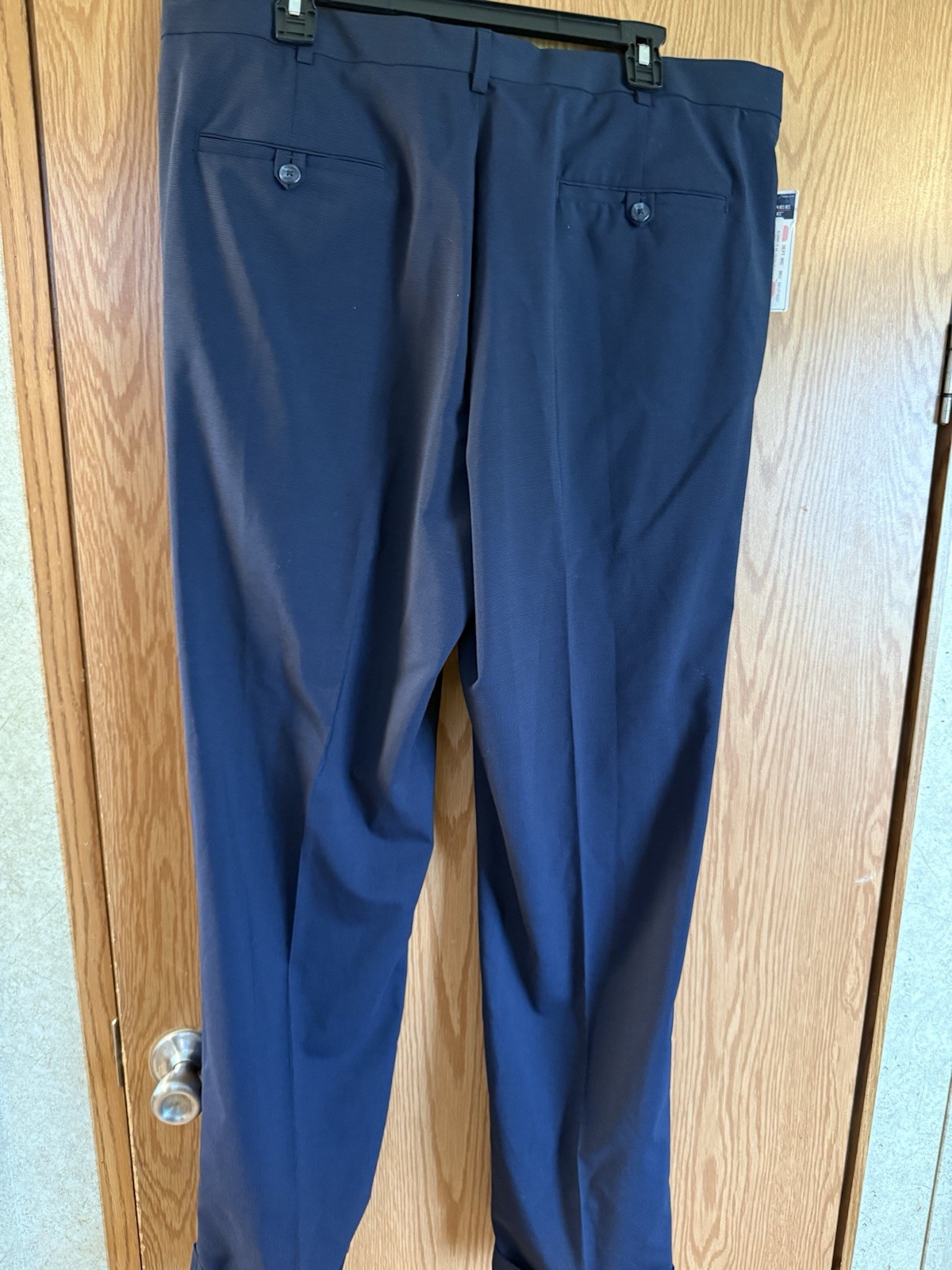 Roundtree & Yorke Men’s Wool Blend Classic Fit Pleated Dress Pants Blue 38R NWT