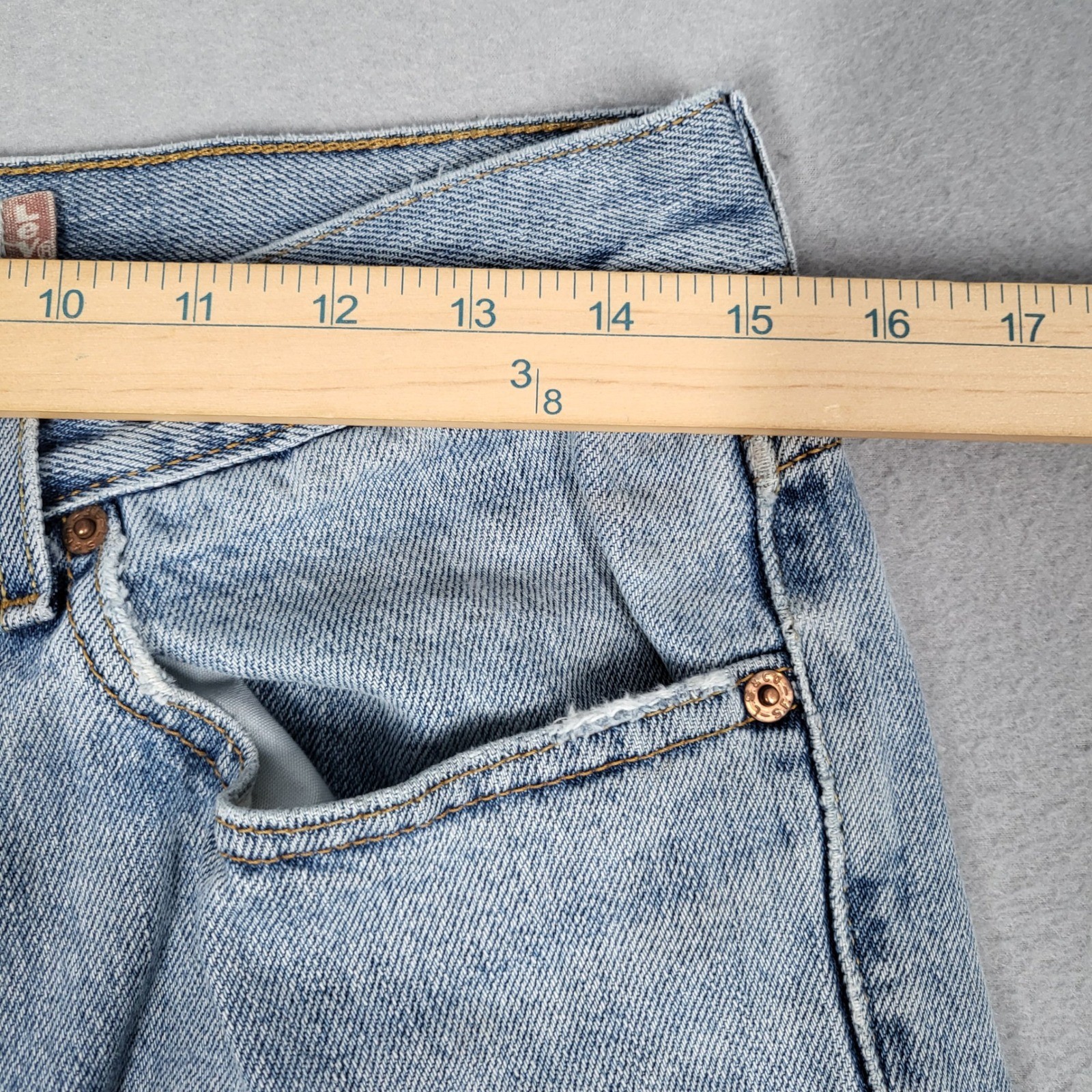 Levi’s 512 Jeans Men’s 32×32 Blue 100% Cotton Denim Light Wash Slim Fit