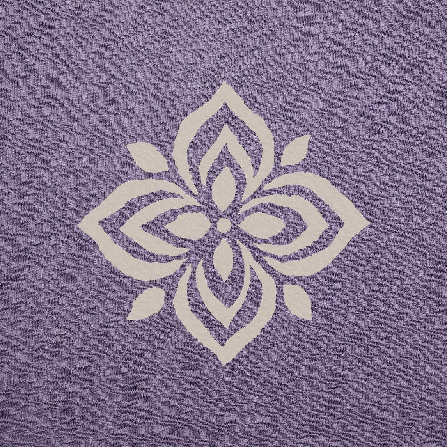 Life is Good 153731 – Women’s Crafty Flower Slub Easy Fit Tank – Dusk Purple