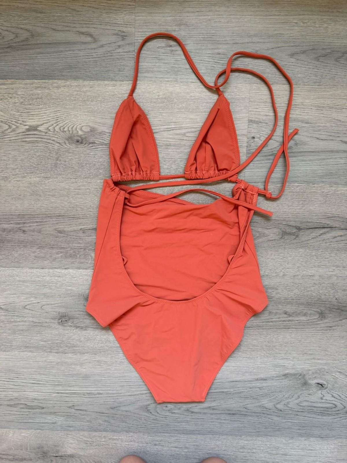 Araks One Piece Cut Out Swim in Orange Medium NWT