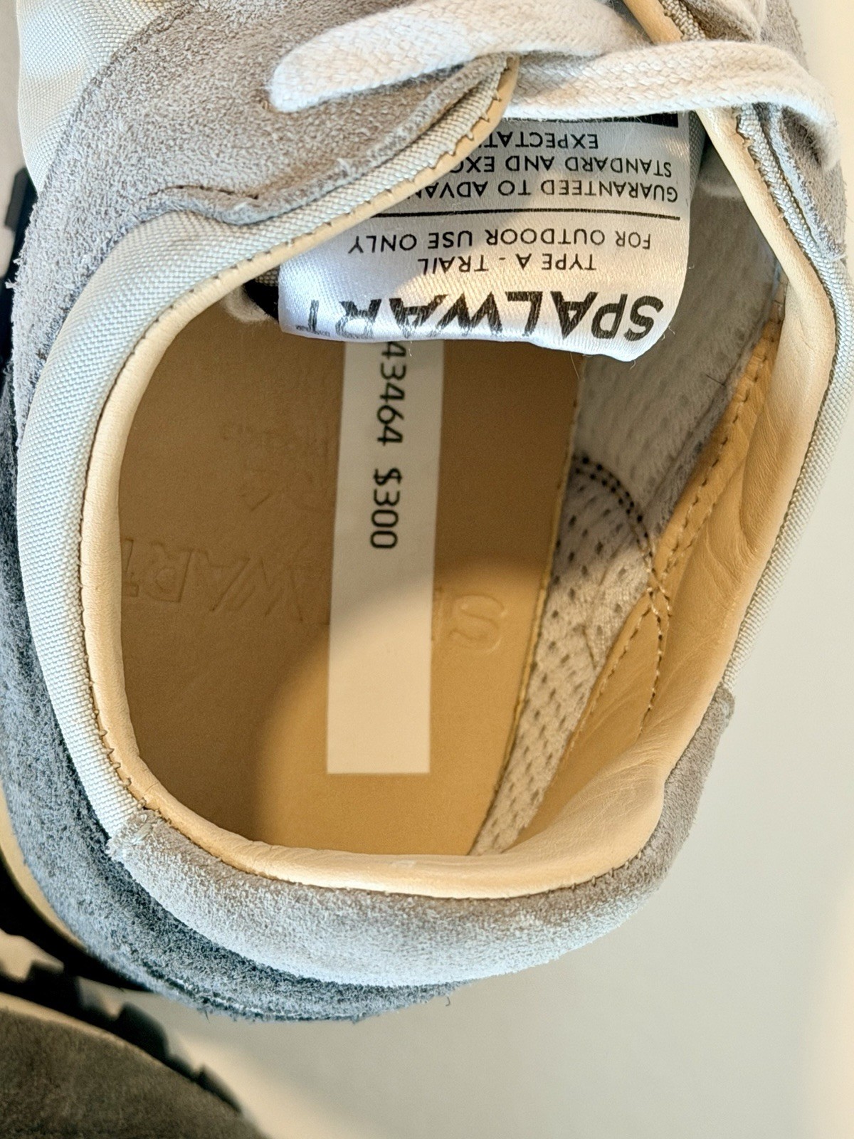SPALWART Marathon Trail Suede Leather Sneakers Gray White Women Size 7 $300 NIB