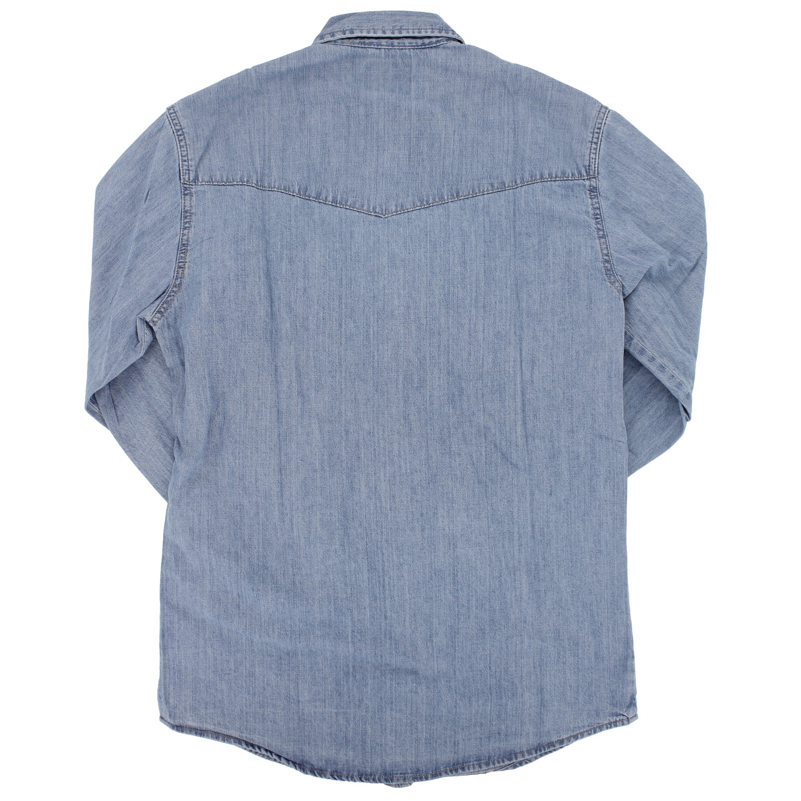 Wrangler Denim Western Long Sleeve Shirt, Snap Closure Button Up, Front Pockets