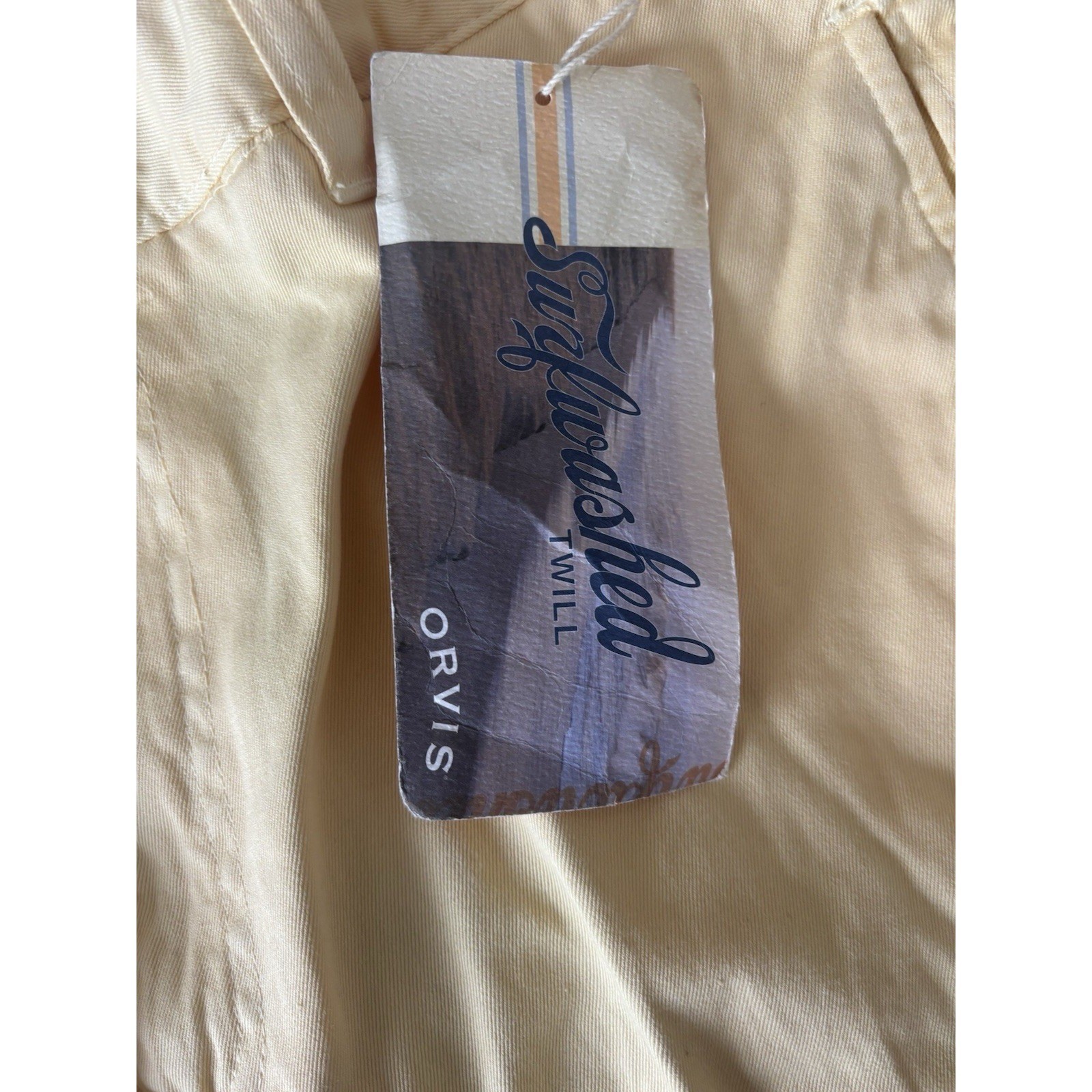 NWT Orvis Sun Washed Twill Pants Mens 32×34 Yellow