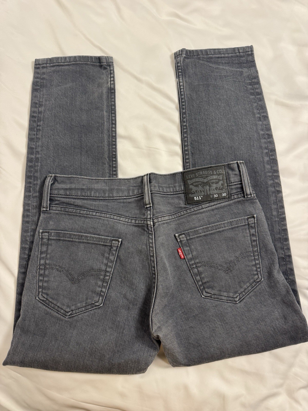 Levi Strauss & Co. Slim Straight Gray Denim Jeans Men Levi’s 500 Series