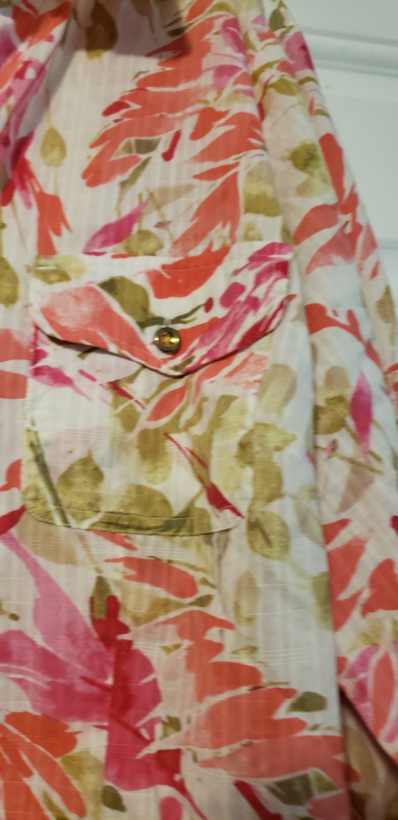Karen Scott Women’s 2X MULTICOLORED Floral Button Up 100% Cotton Shirt