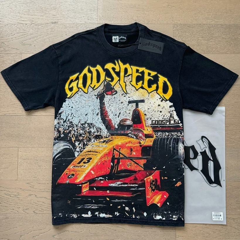 NEW Mens Godspeed Short Sleeve Street Rock Style Pure Cotton T-Shirt 2 colors