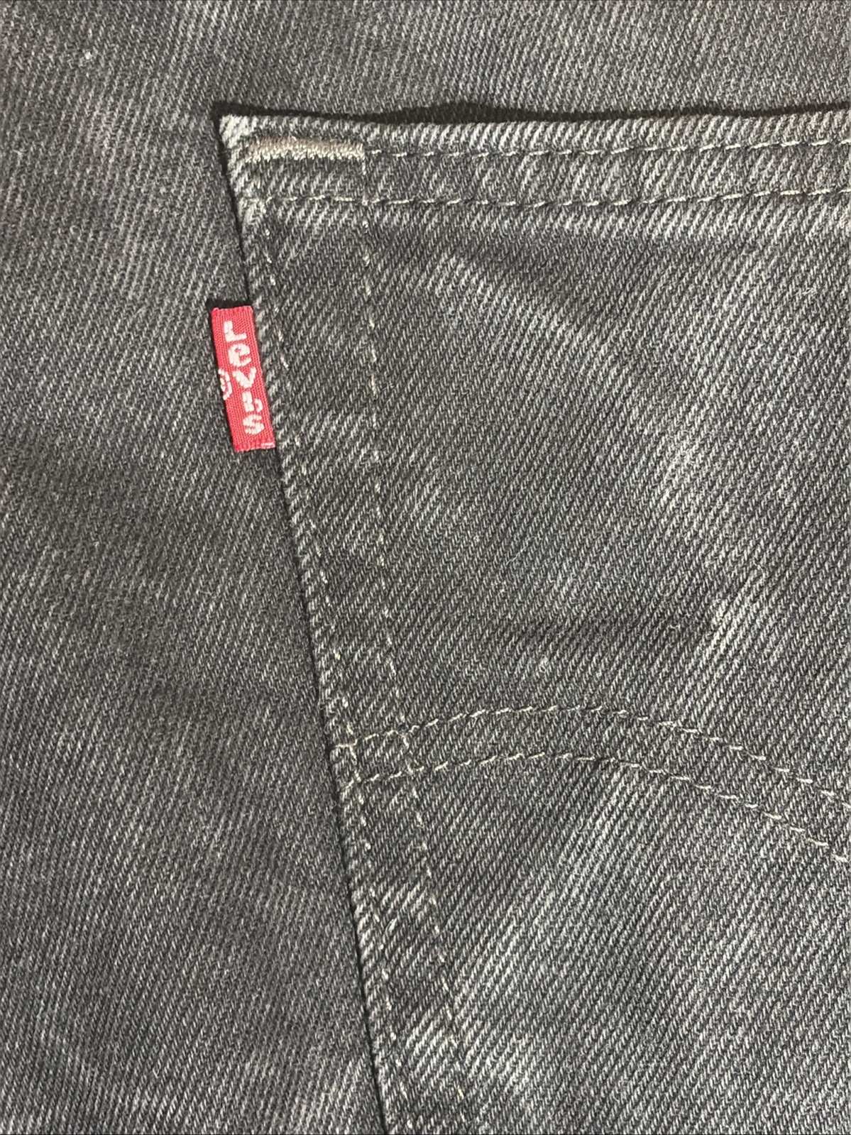 Men’s Levi’s 505 Regular Fit Jeans Black Wash 40×34 Straight Leg