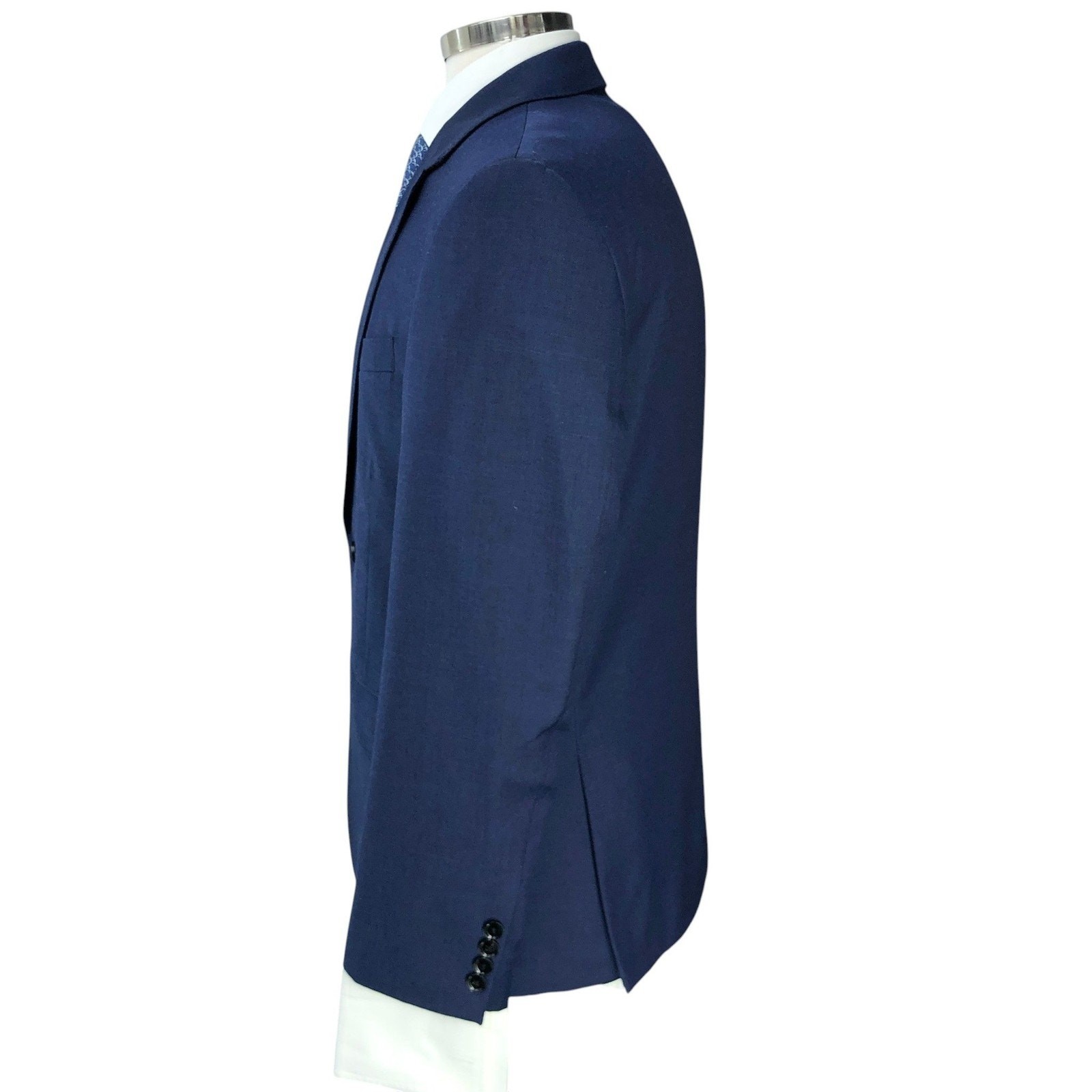 The BLK Tux Suit Mens 40S Navy Merino Wool Two Button Single Vented Tollegno
