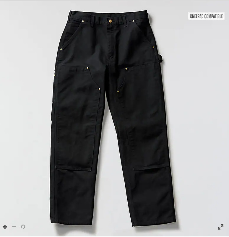 CARHARTT Iconic B01 Firm Duck Double-Front Dungaree – Black NEW
