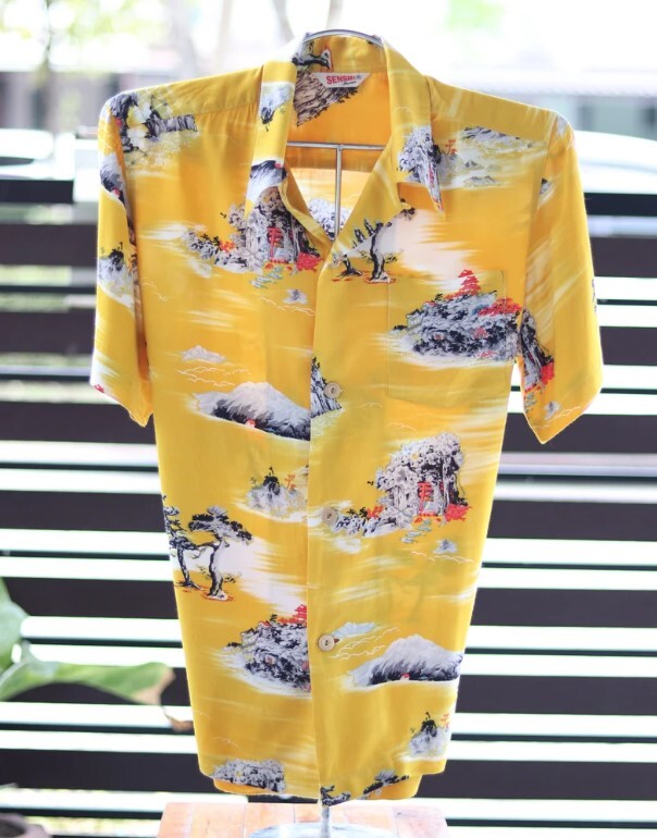 Hawaiian Shirt Brad Pitt (Original Genuine 100%) Yellow Style Cliff Booth