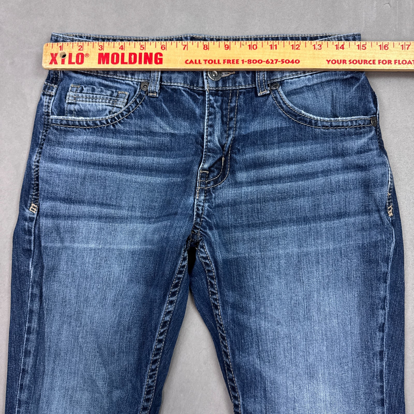 BKE Buckle Jeans Mens 30×32 Blue Jake Denim Pants Faded Washed Out (Tag29x34)