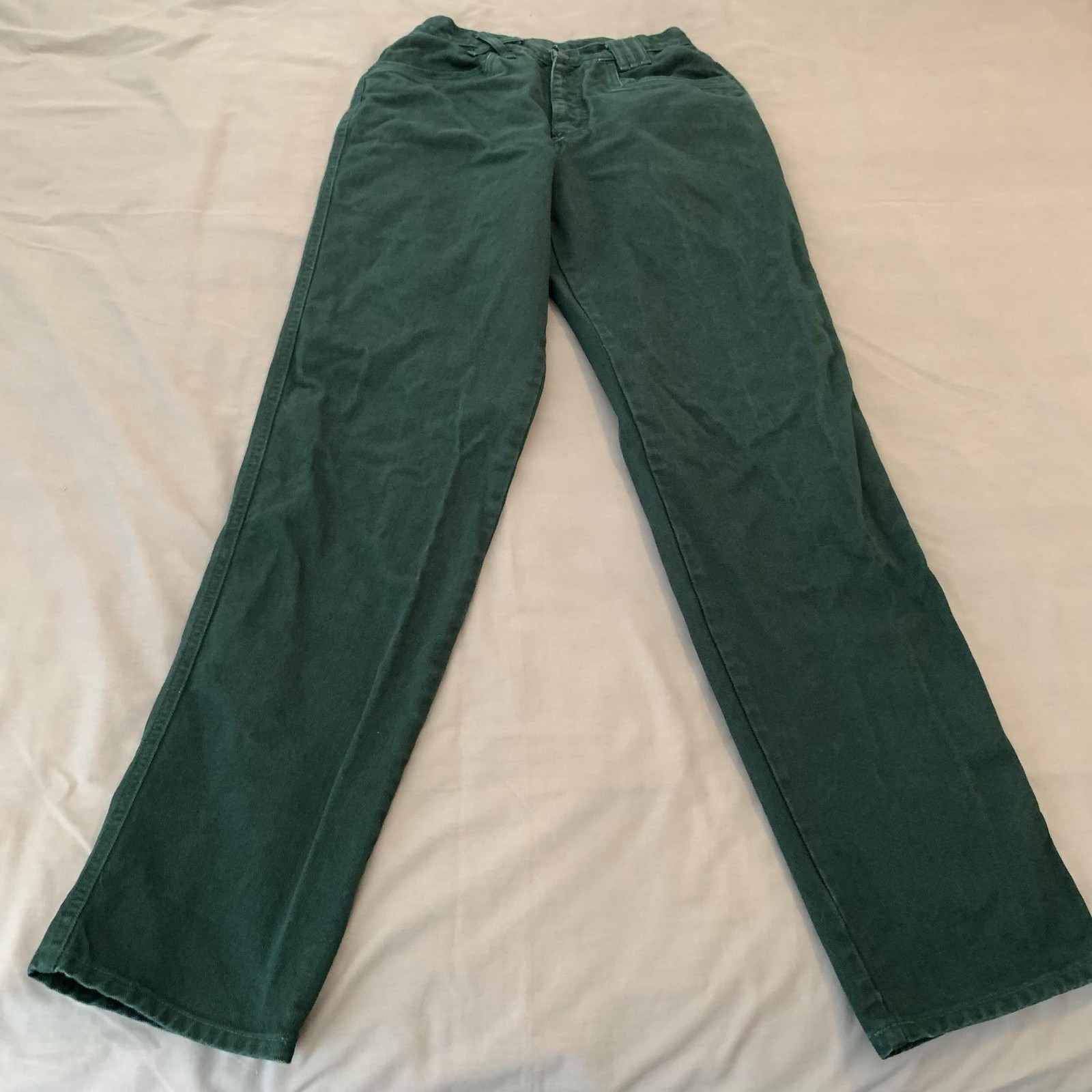 Vintage Quarter Horse Bar None Riding Jeans Juniors 13-14 (26×35) Green Bareback