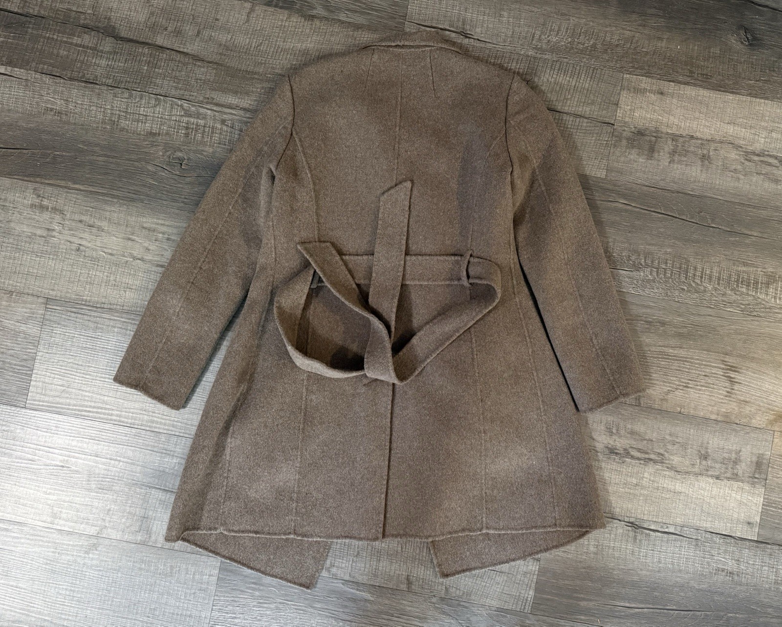Banana Republic Women’s Wrap Coat with Belted & Pockets Collared Gray Mid XS