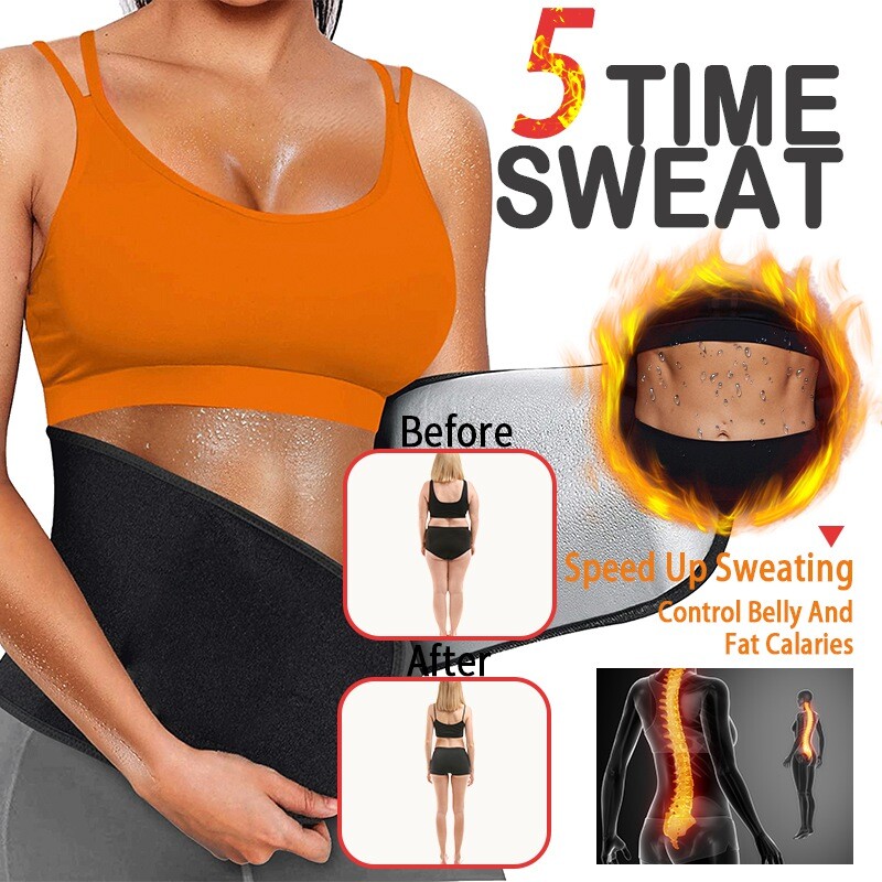 Waist Trimmer Belt – Neoprene Waste Trainer Slimming Band for Workout Sweat Belt