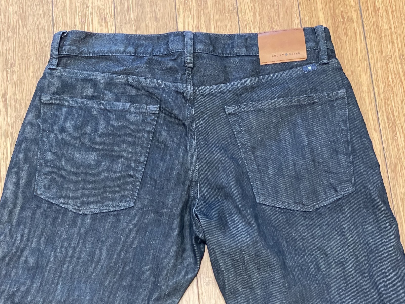 Lucky Brand Jeans Men 32×32 Blue Dark Wash Candiani Denim 221 Original Straight