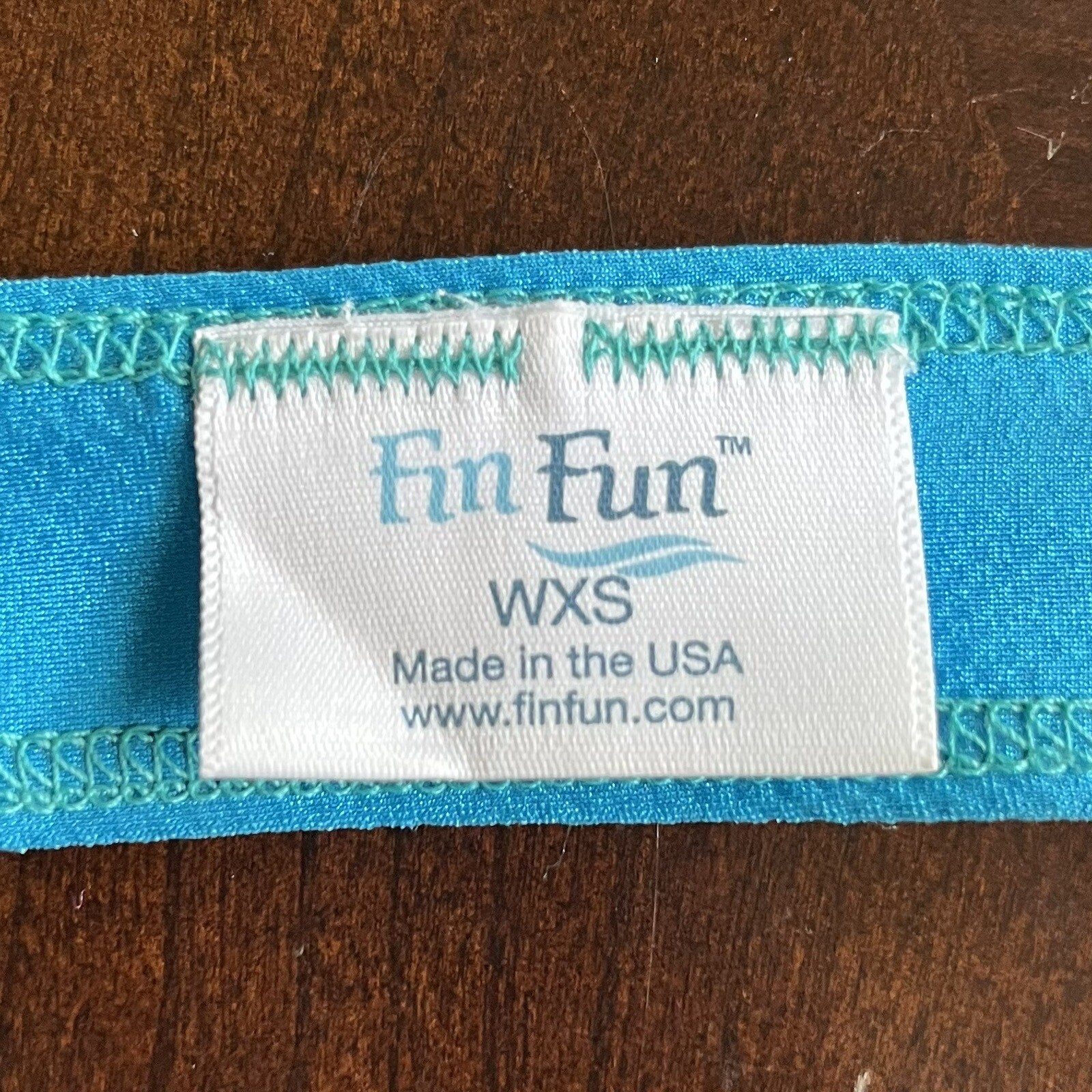 Fin Fun Blue Mermaid Iridescent Halter Bikini Top, Size XS