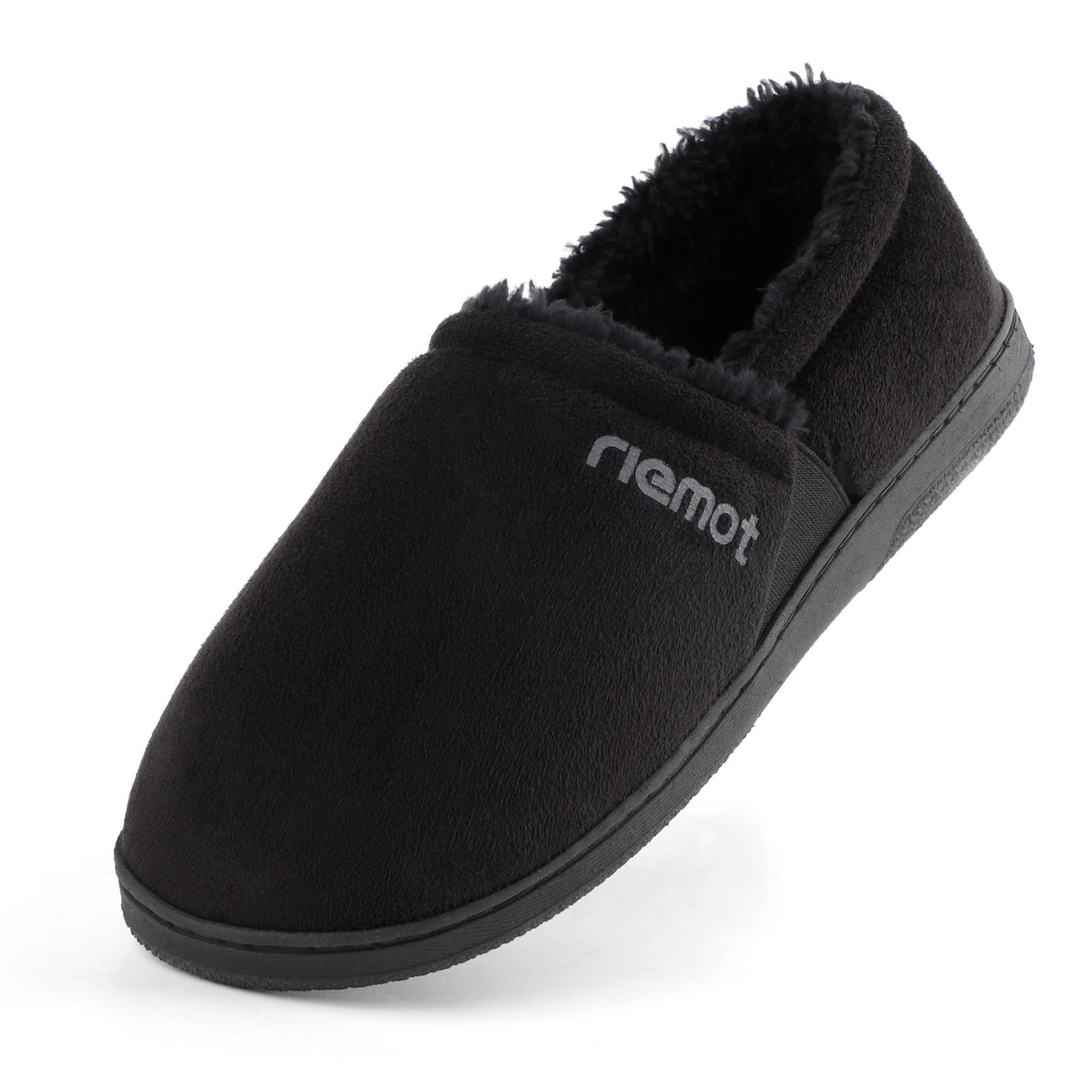 riemot Mens Moccasin Slippers Winter Soft Memory Foam House Shoes Warm Slipon