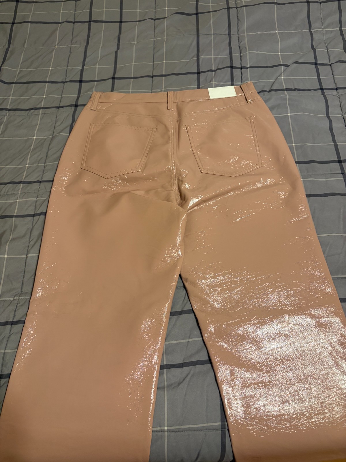 Pistola pink glossy faux leather straight leg pants size 29 great condition