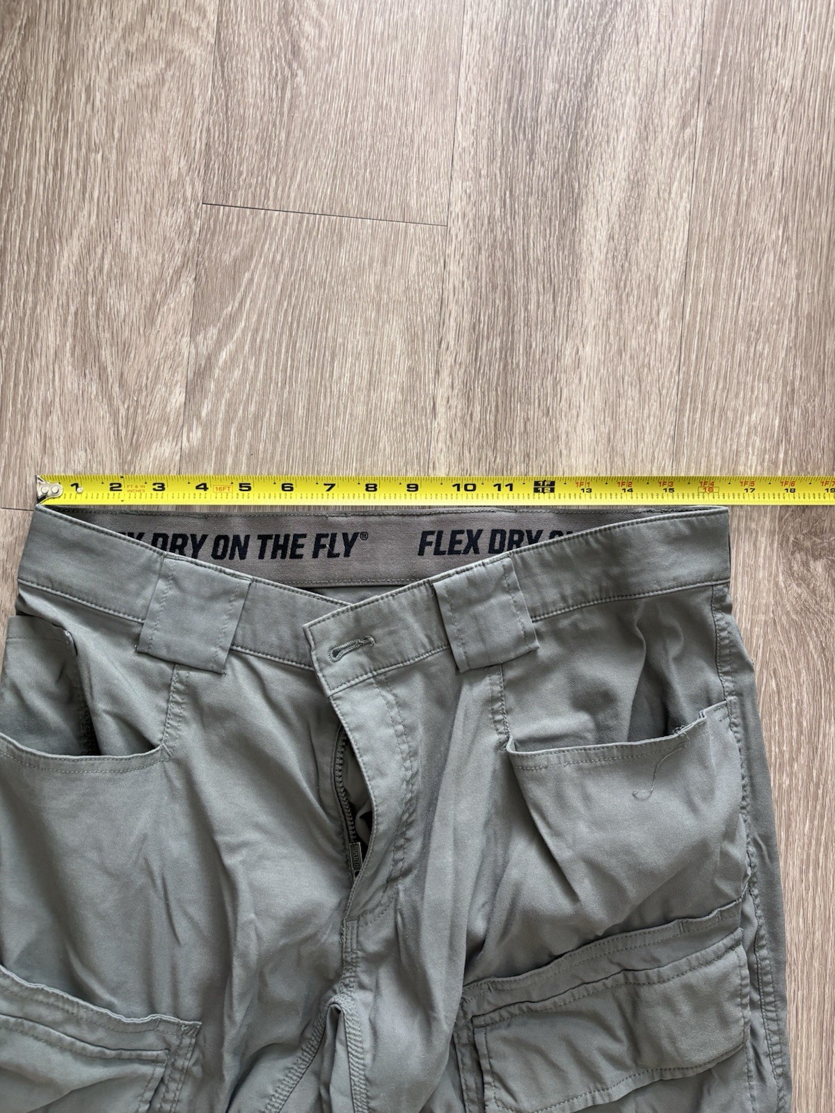 Duluth Trading Co Dry On The Fly Slim Fit Stretch Cargo Pants Gray 34