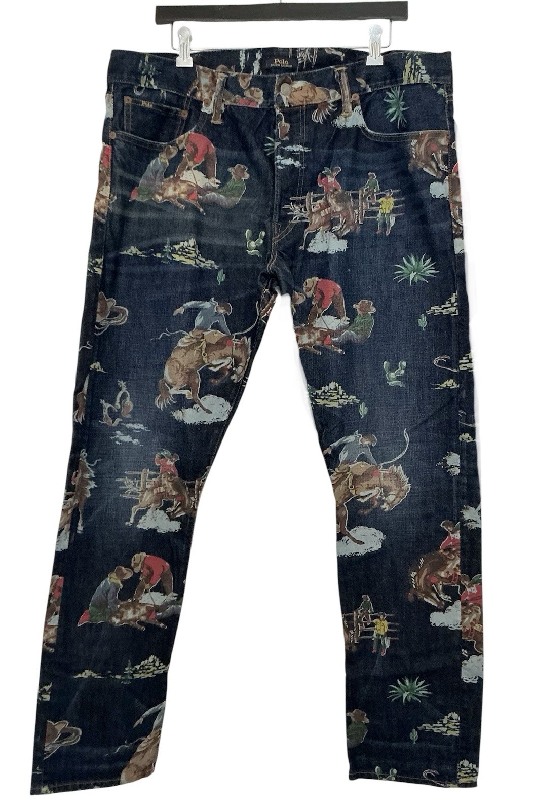 Polo Ralph Lauren The Sullivan Slim Western Cowboy Jeans 38 X 32 Sold Out Rare