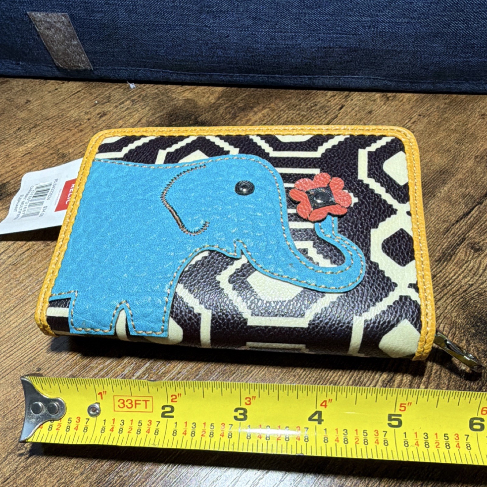 Relic Caraway Elephant Zip-Around Women’s Wallet Credit Card Folding Multicolor