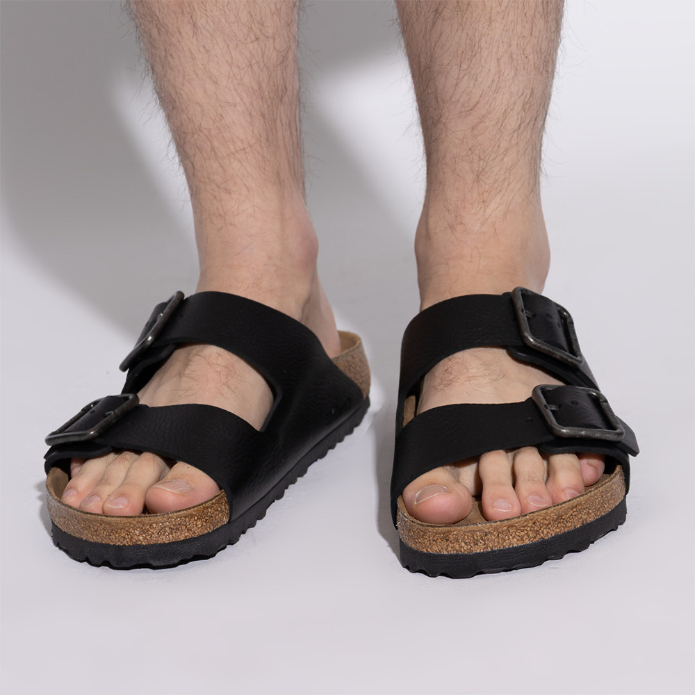 Birkenstock Arizona Birko-Flor Black Cork Footbed Men’s Sandals Regular/Wide