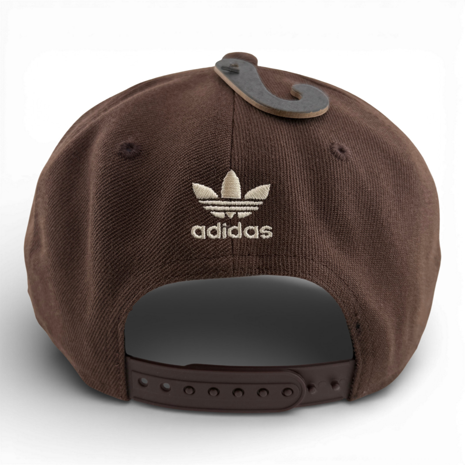 adidas Originals Trefoil Chain Brown Cream Logo Adjustable Snapback Hat Cap