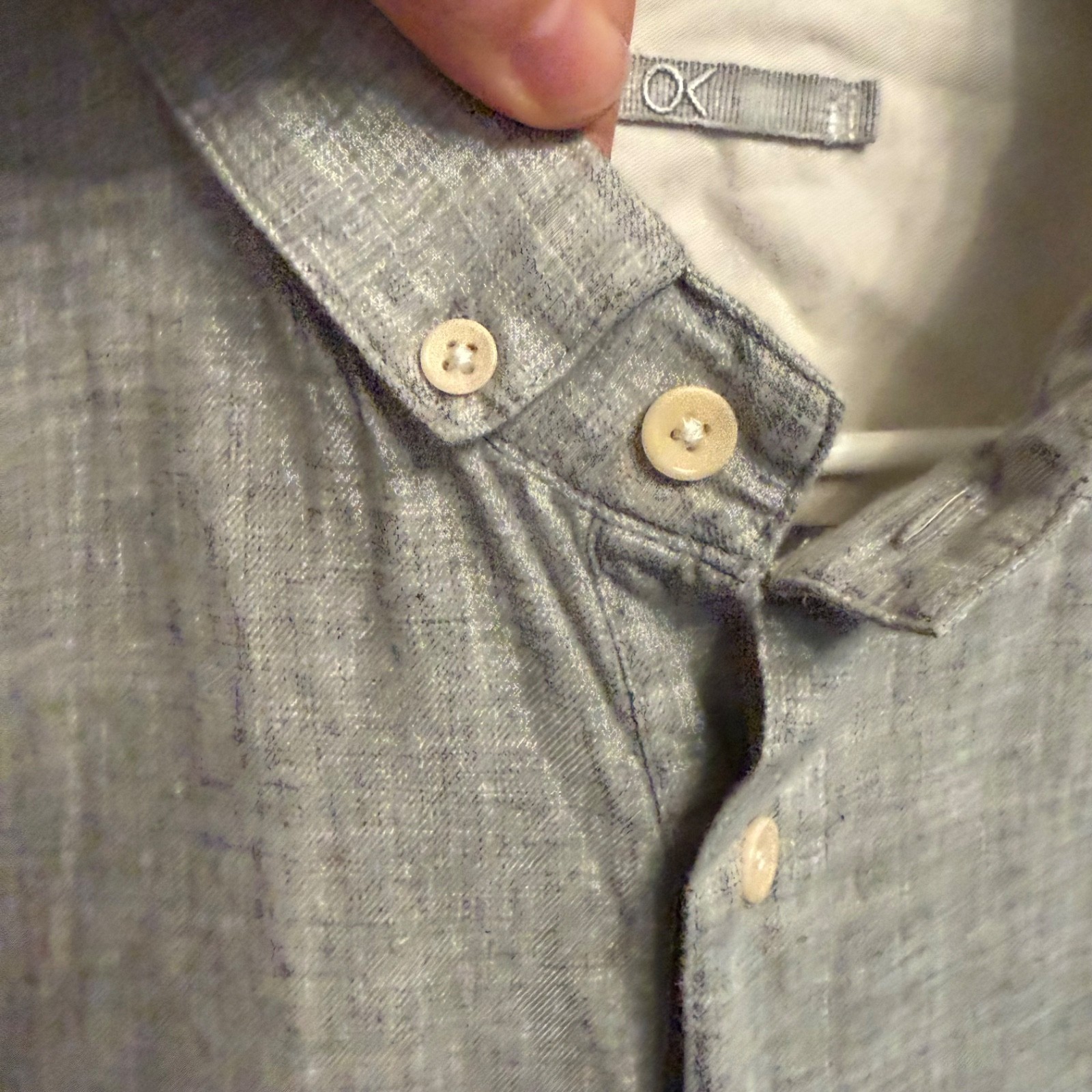 Outerknown Decade Popover men’s L heather gray henley organic cotton