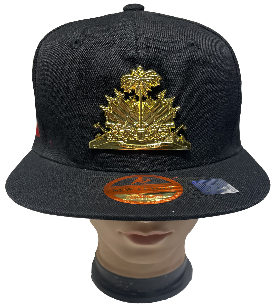 HAITI FLAG METAL GOLD LOGO Hip Hop Snapback Adjustable Baseball Cap Hat Lot 1-12