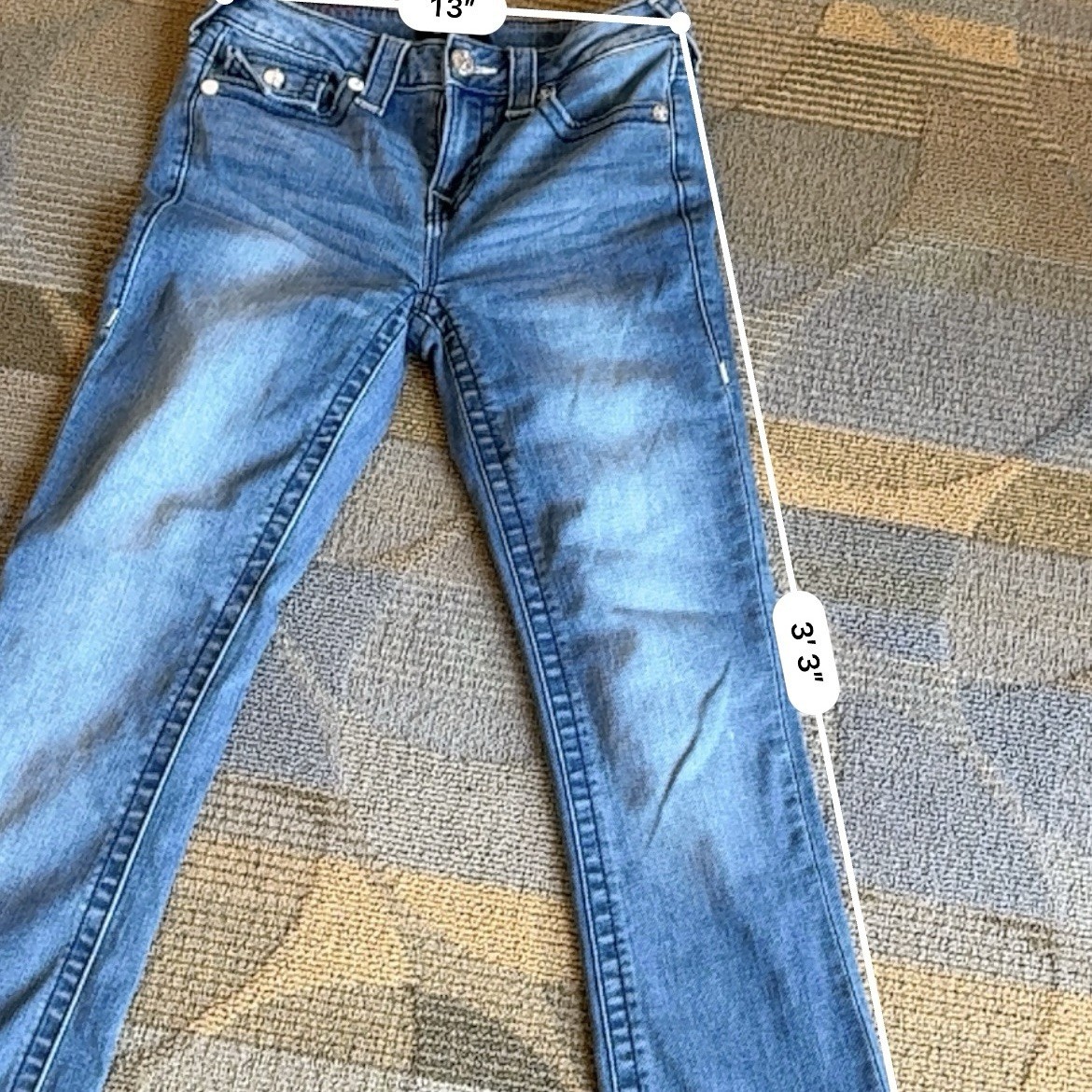 True Religion Becca Mid Rise Bootcut Jeans Women’s Size 26 Blue Pockets Western