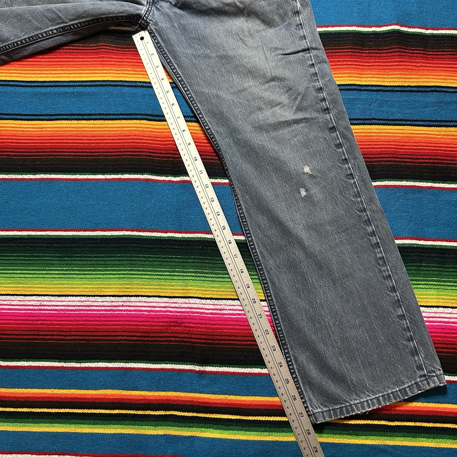 Diesel Larkee Jeans Size 32×32 Blue Denim Faded Regular Straight Y2K Hemmed