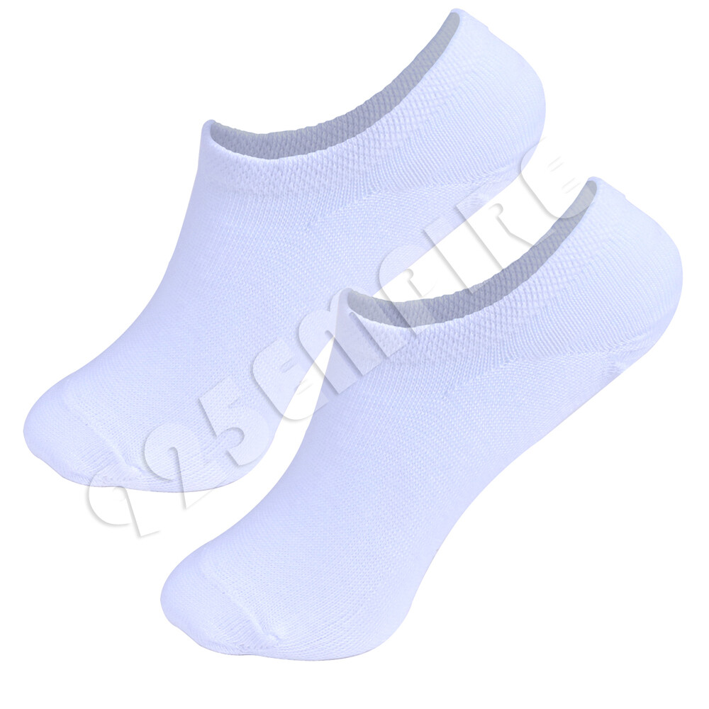 6 Pairs Men No Show Socks White Liner Invisible Low Cut Athletic Size 9-11