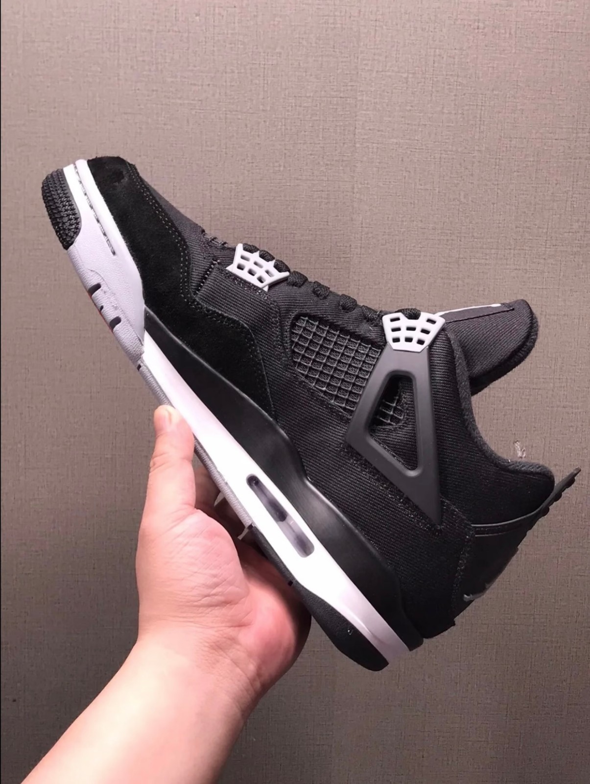 Air Jordan 4 Retro SE Black Canvas DH7138-006 Men Size