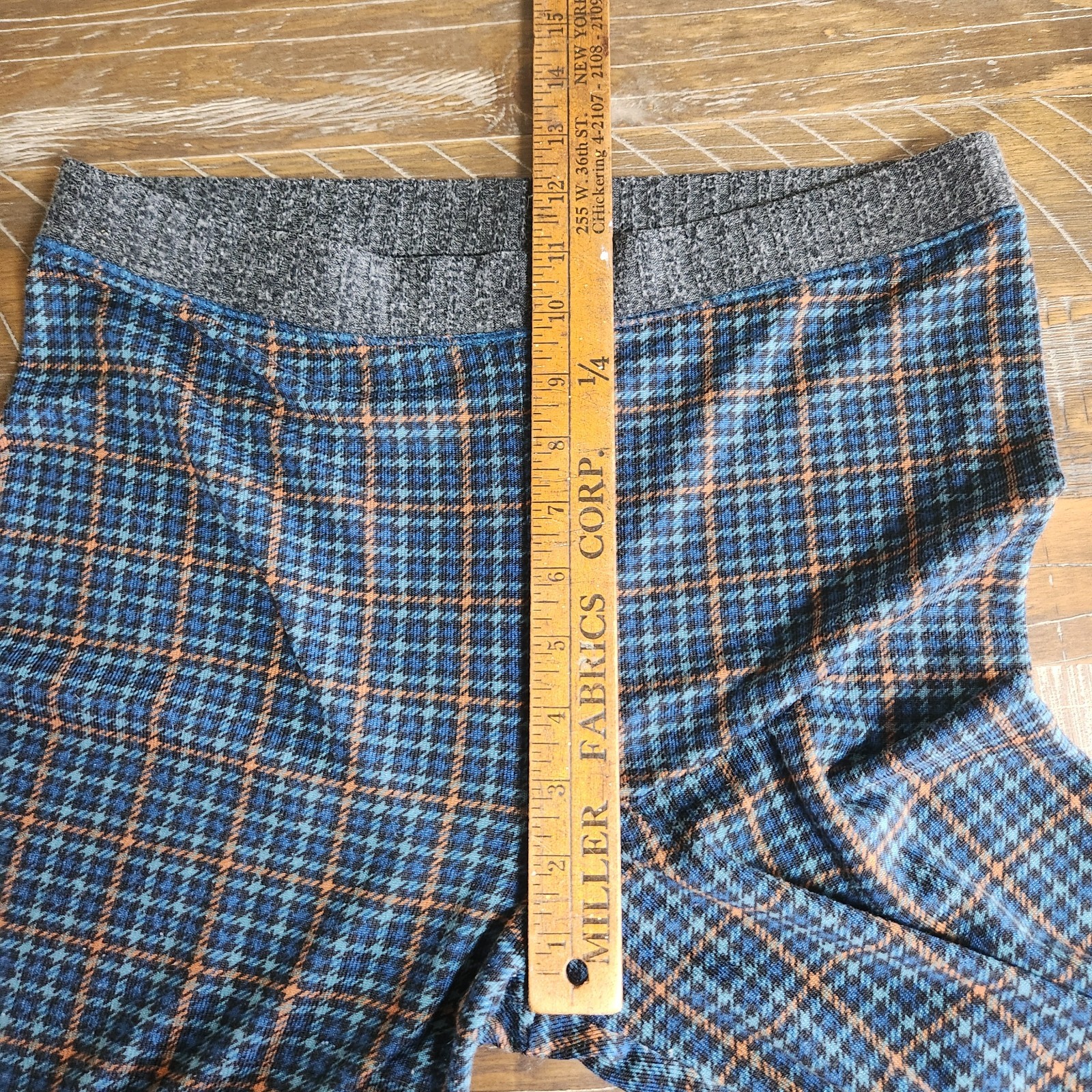 Cuddl Duds Womens Medium Blue Plaid Pajama Lounge Set Softwear Thermal EUC
