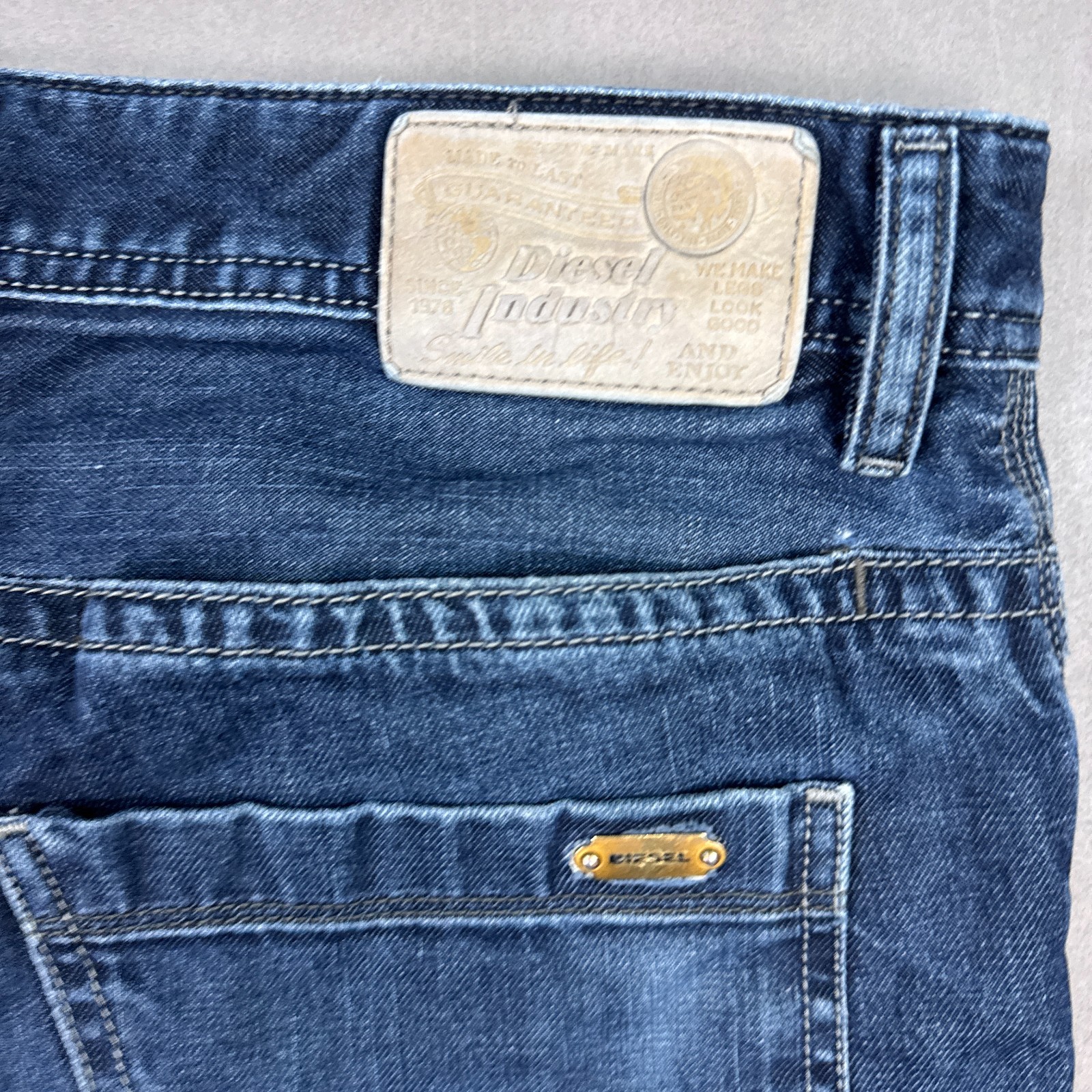 Diesel Jeans Mens 34×30 Men Blue Braddom 0661D Denim Pant Slim Carrot (Tag33x32)