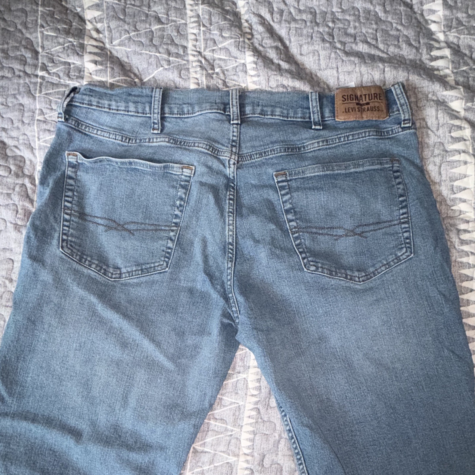 Signature by Levi Strauss & Co. Men’s Relaxed Straight Blue Light Wash Denim