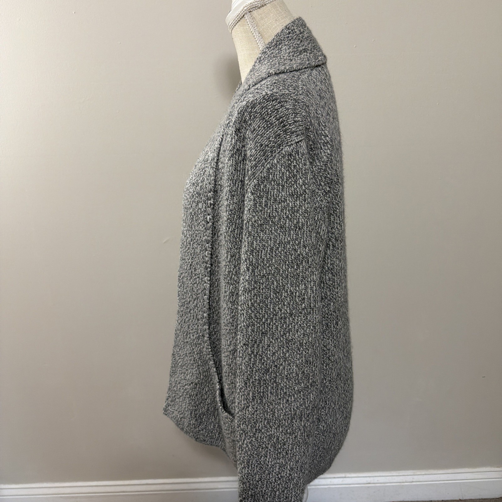 Peruvian Link Alpaca Collection Gray Womens Open Front Cardigan Sweater Size O/S