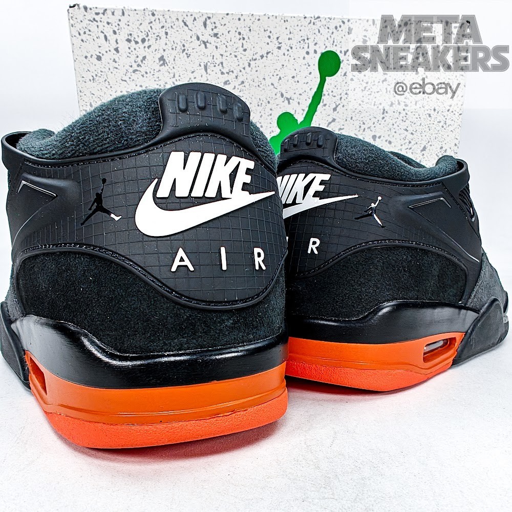 Air Jordan 4 RM US 12.5 Men’s Black Starfish Orange White Nike HF8126-001 NIB