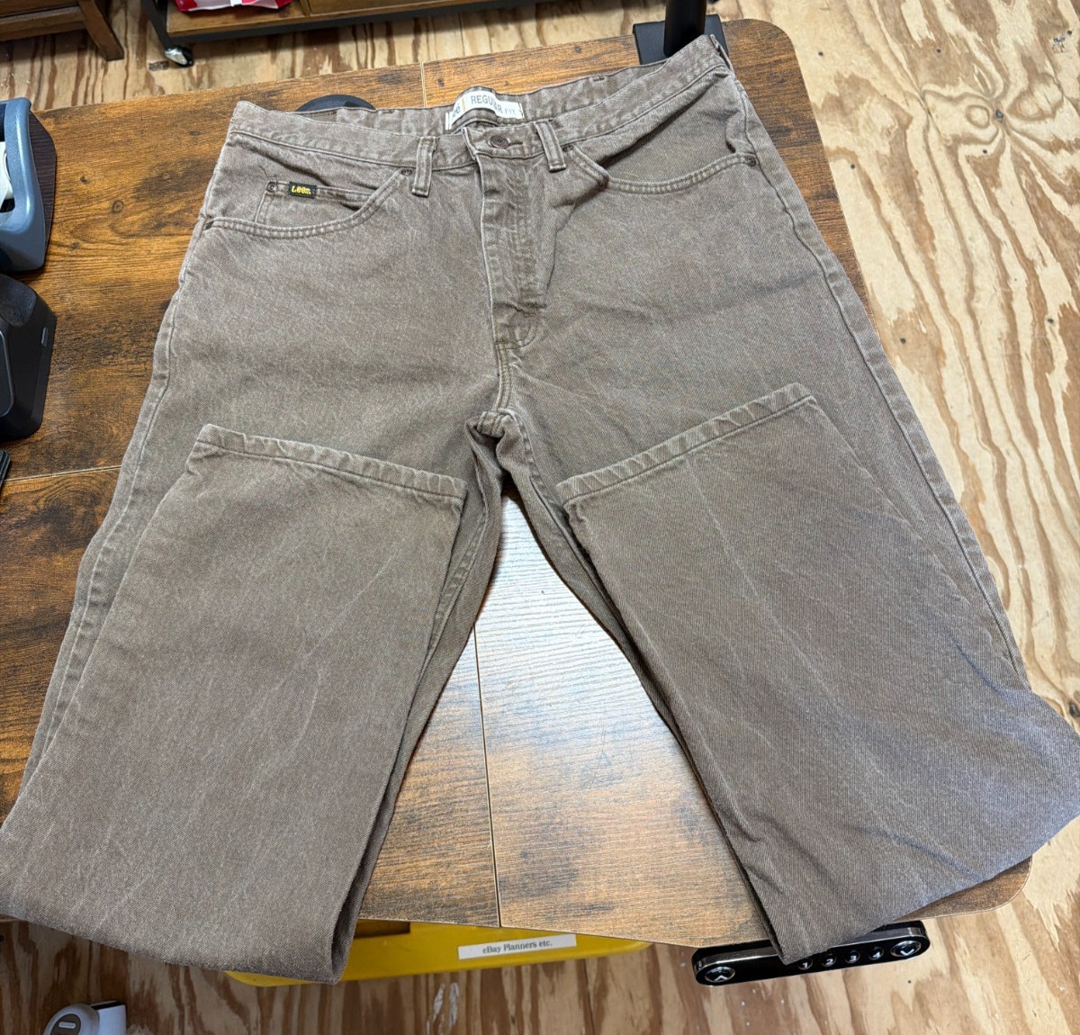 Lee Men’s Regular Fit Brown Retro Denim Jeans Size 36/30 ~ Excellent Cond.