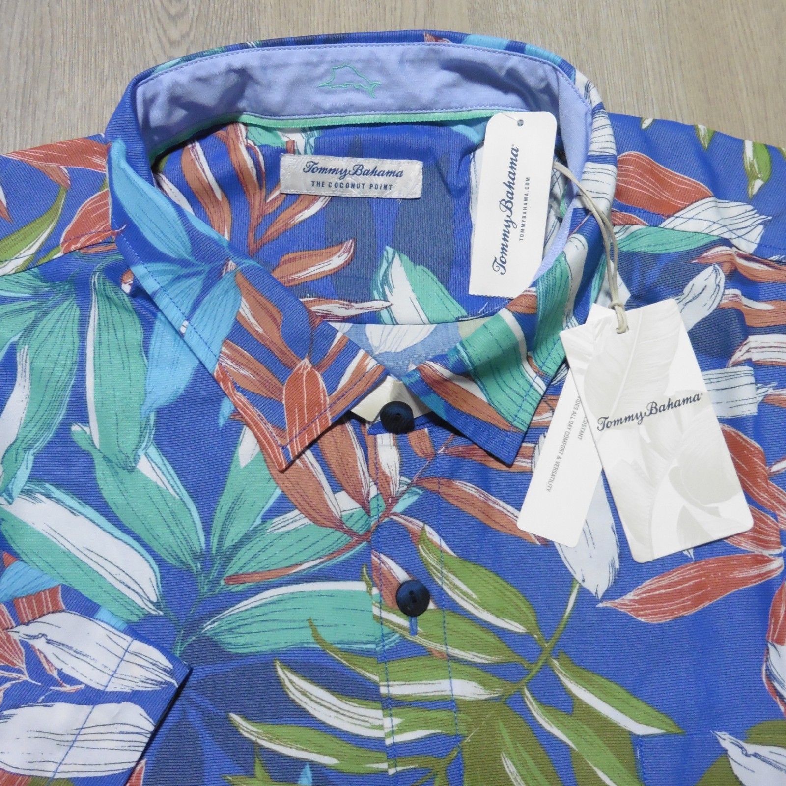 TOMMY BAHAMA Mens 4XLB 4XL BIG & TALL COCONUT POINT HAWAIIAN SHIRT COOLMAX
