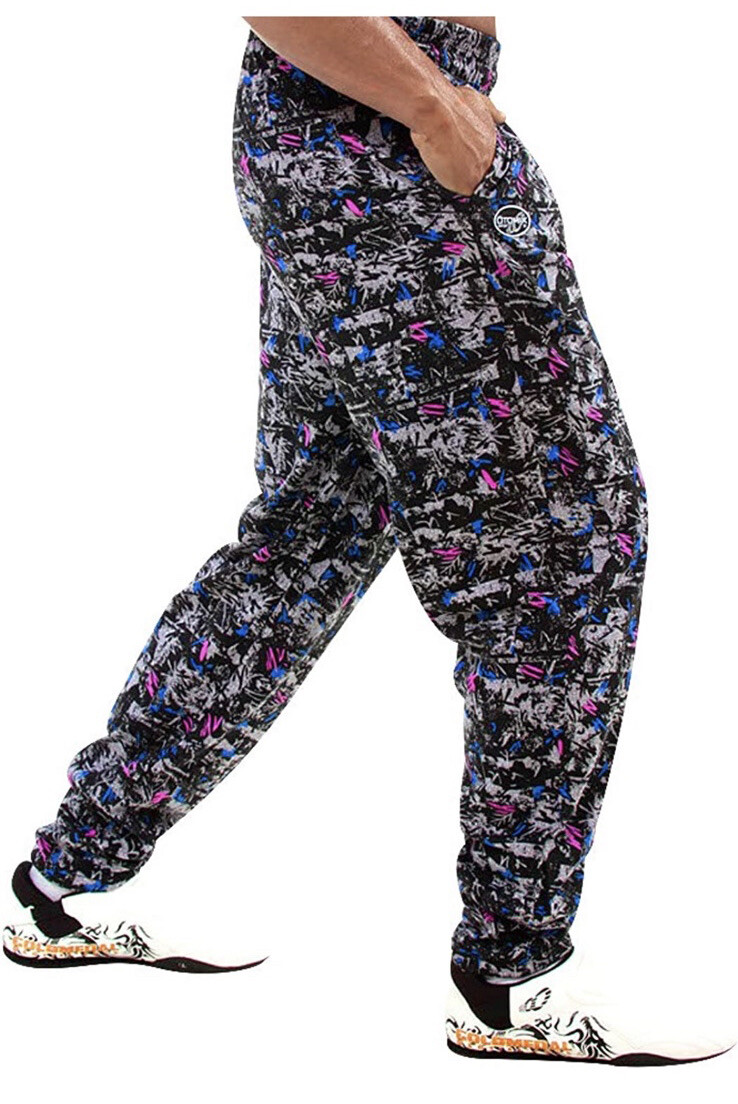 OTOMIX Bodybuilding Workout pants LIGHTNING – BLUE/RED/BLACK Baggy Oldschool Gym