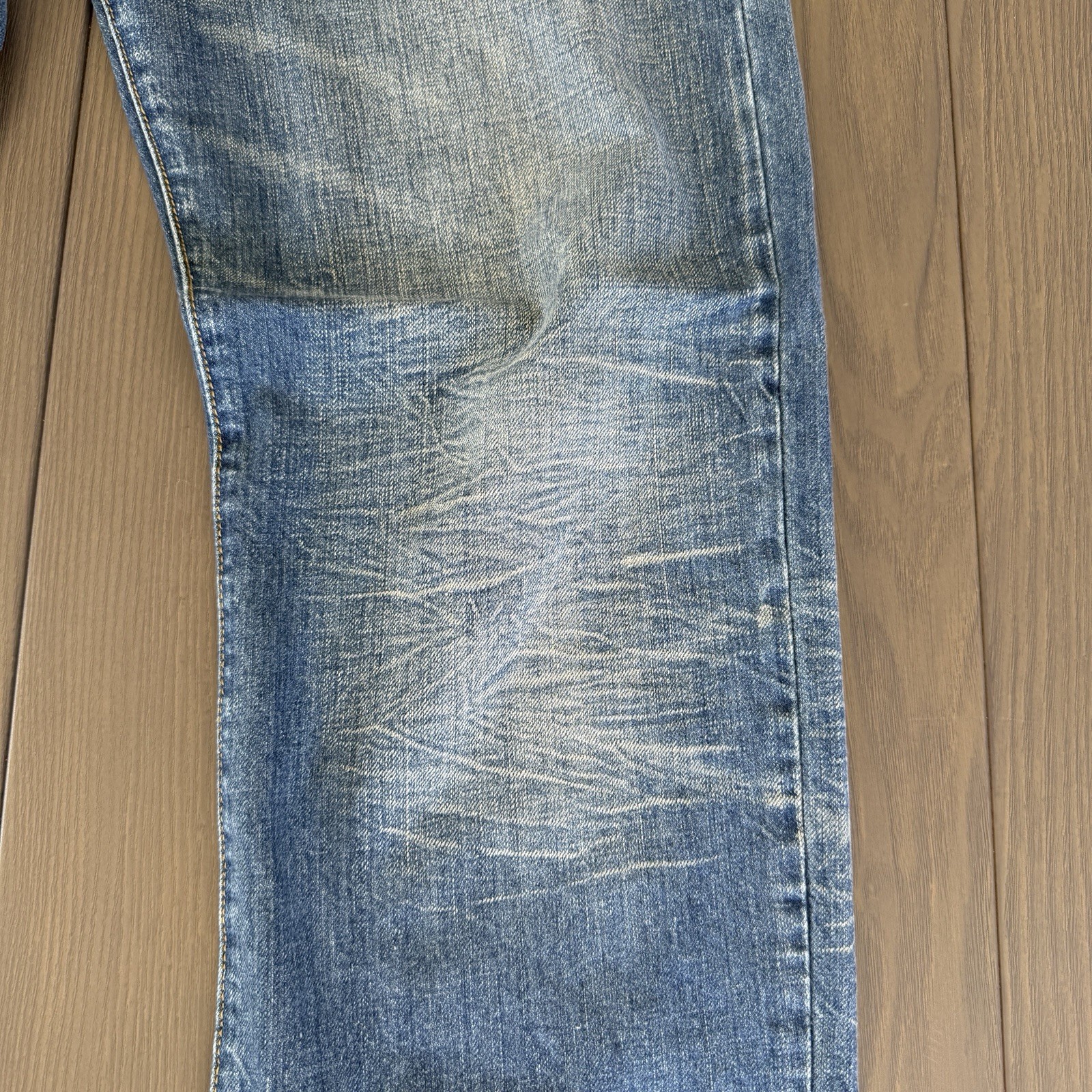 VTG Levis 501 Button Fly Blue Jeans Mens 34×34 Stone Wash Distressed Denim Y2K